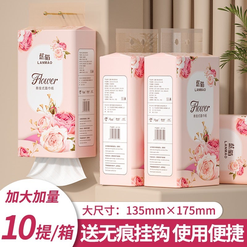 Blue Cat Hanging Toilet Paper Household Hanging Paper Towel Full Box Wall-Mounted Affordable Toilet Paper Daily Paper - Image 2